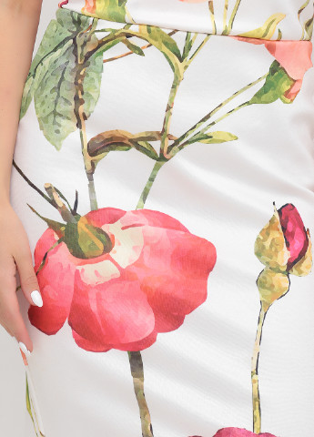 Белое кэжуал платье футляр, с открытыми плечами hope & ivy с цветочным принтом