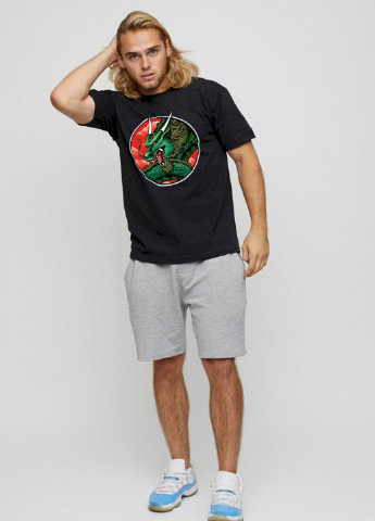 Черная футболка мужская basic /air print/ YAPPI