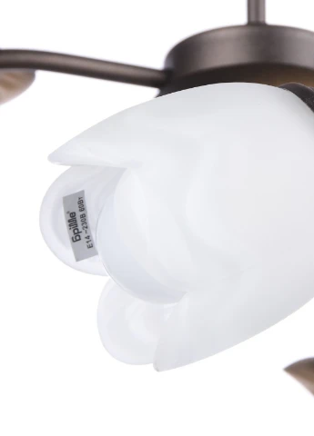 Люстра стельова флористика на 3 плафона BKL-472S/3 E14 BR Brille (253885841)