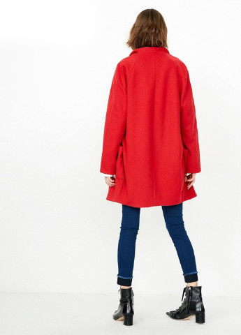 Красное демисезонное Пальто однобортное Only
