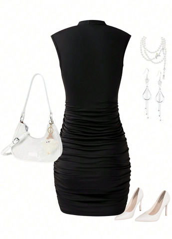 Чёрное платье SHEIN (338194530)