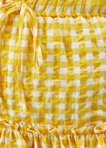 Желтая кэжуал в клетку юбка KOTON