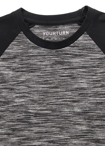 Серый демисезонный кэжуал лонгслив Your Turn меланж