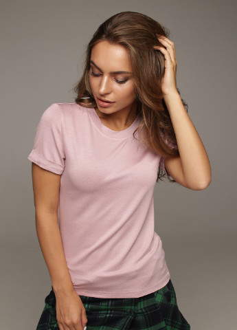 Розовая летняя футболка Lavana Fashion