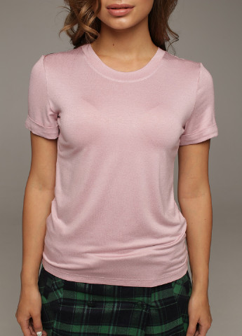 Розовая летняя футболка Lavana Fashion