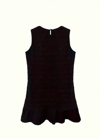 Черное кэжуал платье клеш SHEIN однотонное