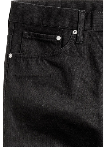 Джинси H&M прямі чорні джинсові бавовна
