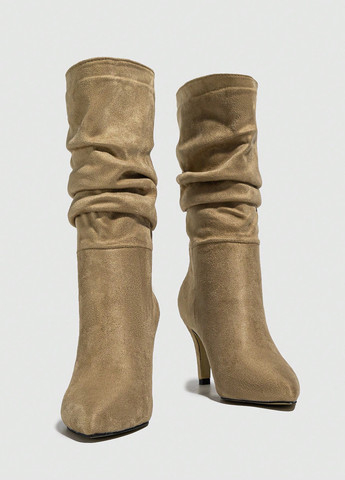 Бежевые осенние полусапоги SHEIN