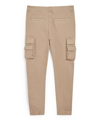 Бежевые кэжуал демисезонные карго брюки C&A