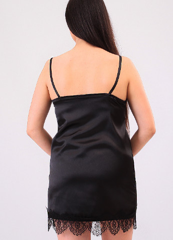 Черный демисезонный комплект (ночная рубашка, халат) Ghazel