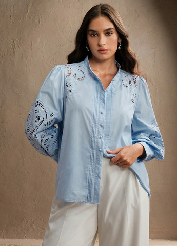 Голубая блуза SHEIN