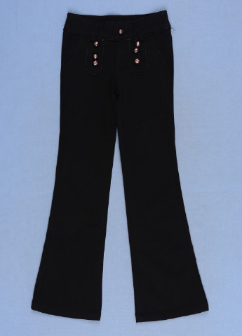 Черные кэжуал демисезонные клеш брюки Rosa & Rosa