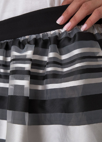 Серая в полоску спідниця жіноча Miss Miss
