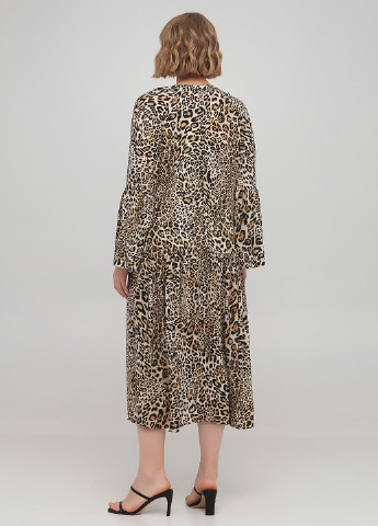 Комбинированное кэжуал платье оверсайз Tensione IN леопардовый