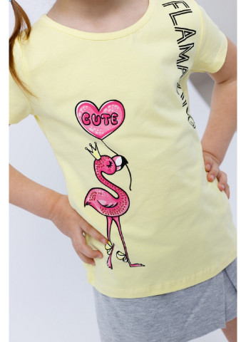 Жовта літня футболка для дівчинки Toontoy