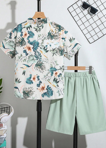 Комбінований літній комплект (сорочка, шорти) SHEIN