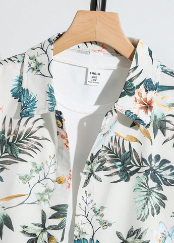 Комбінований літній комплект (сорочка, шорти) SHEIN