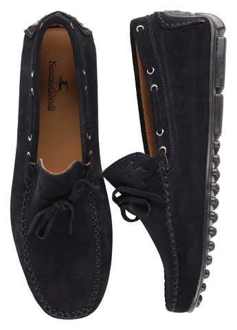 Темно-синие мокасины Nazarenogabrielli