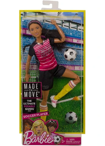 Кукла Barbie Made to Move Soccer Player Doll Барби Безграничные движения Футболистка Брюнетка (FCX82) Mattel (255665159)