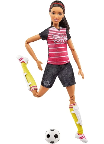 Кукла Barbie Made to Move Soccer Player Doll Барби Безграничные движения Футболистка Брюнетка (FCX82) Mattel (255665159)