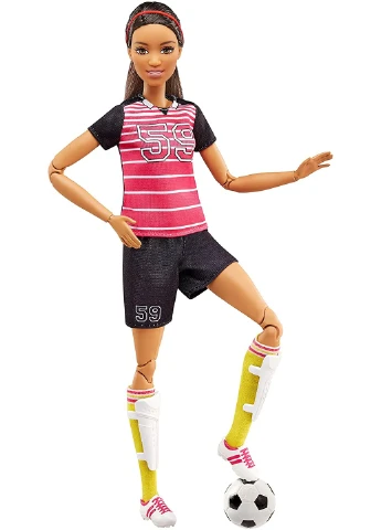 Кукла Barbie Made to Move Soccer Player Doll Барби Безграничные движения Футболистка Брюнетка (FCX82) Mattel (255665159)