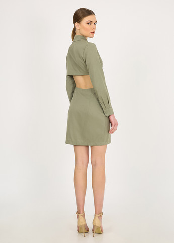 Оливкова (хакі) кежуал сукня сукня-сорочка Vicolo однотонна