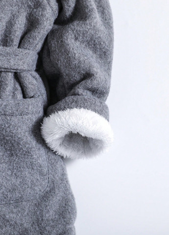 Сірне демісезонне Пальто пальто-сорочка SHEIN