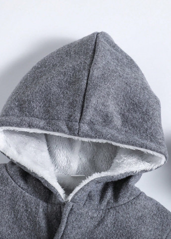 Сірне демісезонне Пальто пальто-сорочка SHEIN