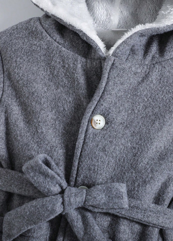 Сірне демісезонне Пальто пальто-сорочка SHEIN