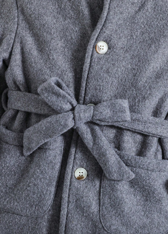 Сірне демісезонне Пальто пальто-сорочка SHEIN