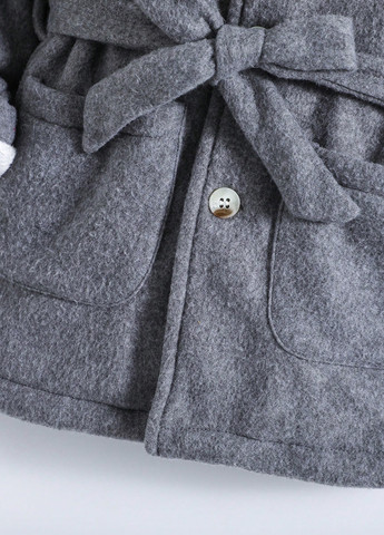 Сірне демісезонне Пальто пальто-сорочка SHEIN