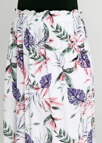 Белая кэжуал цветочной расцветки юбка H&M макси