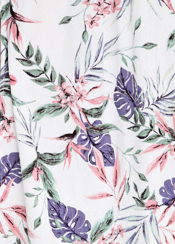 Белая кэжуал цветочной расцветки юбка H&M макси