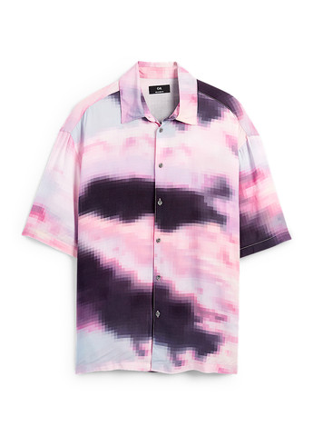 Цветная кэжуал рубашка с абстрактным узором C&A