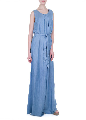 Блакитна кежуал плаття, сукня Armani Jeans однотонна