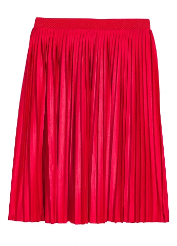 Красная кэжуал однотонная юбка H&M мини