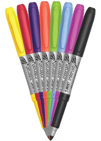 Набір маркерів перманентних Intensity Permanent Marker 8 шт. Кольорові (GPMAP81) Bic (255665581)
