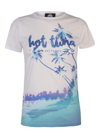 Белая летняя футболка Hot Tuna
