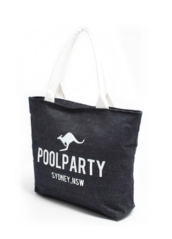 Джинсовая сумка 42х34 см PoolParty (191022204)