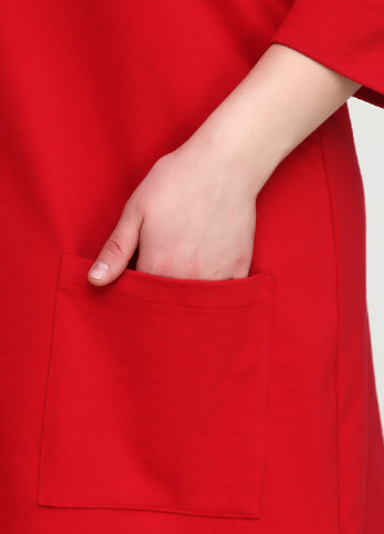 Червона кежуал сукня Ciso однотонна