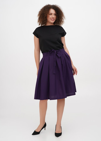 Фиолетовая кэжуал однотонная юбка Rebecca Tatti клешированная-солнце