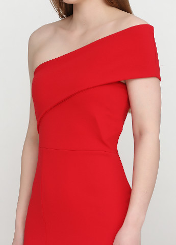 Красное вечернее платье с открытой спиной Missguided однотонное