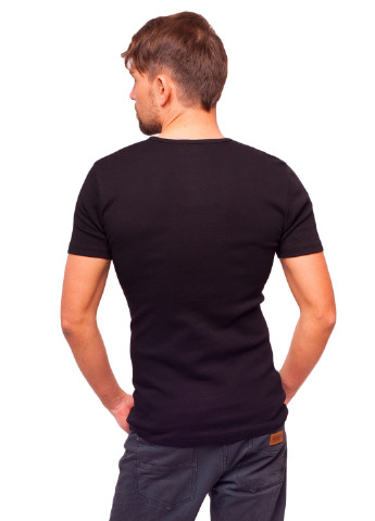 Черная футболка мужская Наталюкс 21-1303