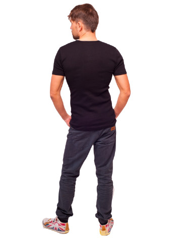 Черная футболка мужская Наталюкс 21-1303