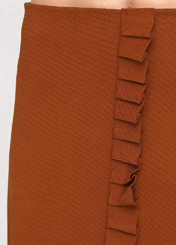 Светло-коричневая кэжуал однотонная юбка Vero Moda а-силуэта (трапеция)