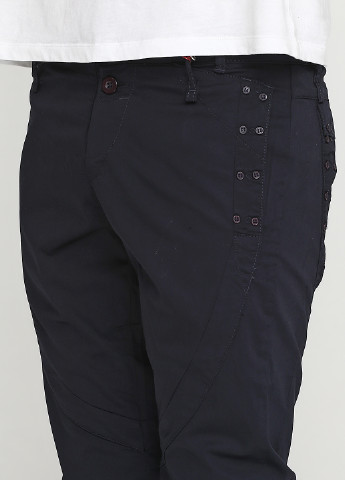 Темно-синие кэжуал демисезонные зауженные брюки Weaver Jeans
