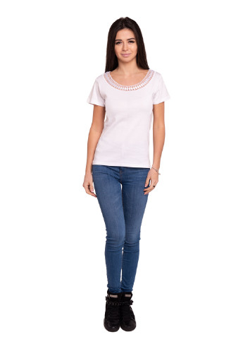 Біла всесезон футболка жіноча Наталюкс 21-2304