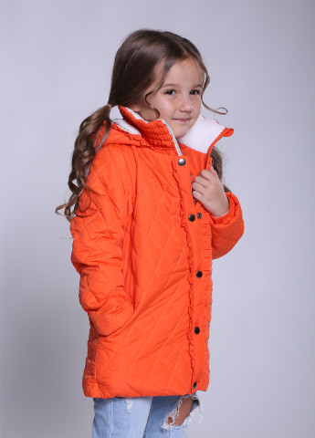 Оранжевое Кэжуал пальто Kat однотонное