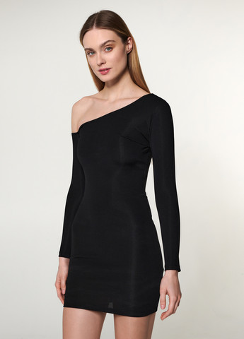 Черное кэжуал платье Sinsay однотонное
