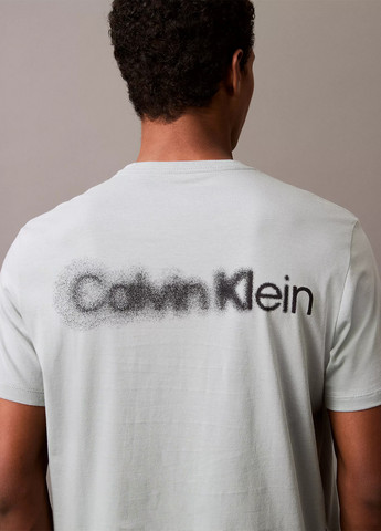 Серо-голубая футболка Calvin Klein